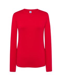 Czerwony Damski longsleeve JHK TSRLCMFLSRD - z własnym logo