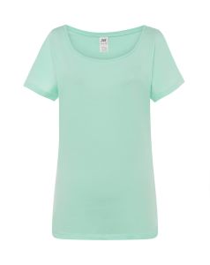 T-shirt damski mint green JHK TSULTRNDMG - z nadrukiem