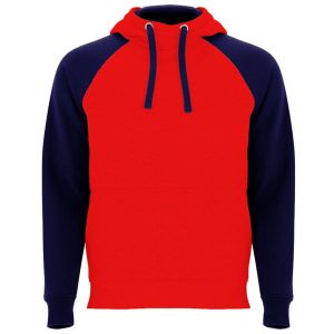 Granatowo-czerwona BADET 1058 męska, bicolor - Bluza z nadrukiem