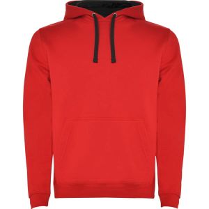 Czerwono-czarna URBAN 1067 męska - bluzy z nadrukiem