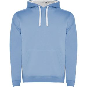 Błękitno-biała URBAN 1067 - bluza męska z nadrukiem
