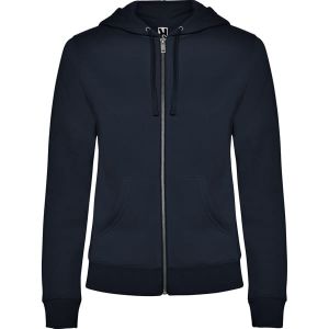 Granatowa VELETA 6425 z kapturem - Bluza z zamkiem
