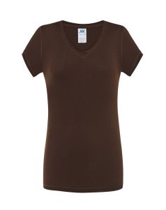 Brązowa Damska bluzka V-neck JHK TSULSCLCH - odzież robocza