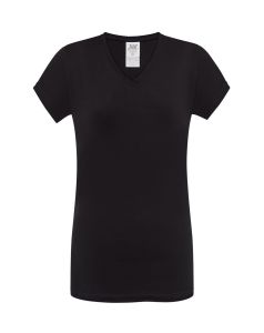 Czarna Damska bluzka V-neck JHK TSULSCLBK - z własnym logo