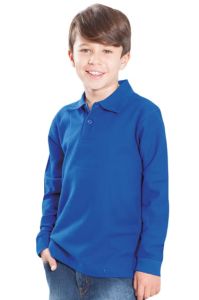 Koszulka Polo z Długim Rękawem-JHK PKID210 LS- Odzież dla Dziecka