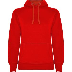 Czerwona URBAN WOMAN 1068 - Kobieca Bluza z nadrukiem