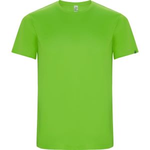 Limonkowy męski t-shirt techniczny ROLY IMOLA - firmowe logo