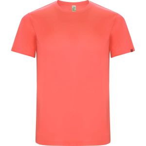 Koralowy męski t-shirt techniczny ROLY IMOLA fluorescencyjny