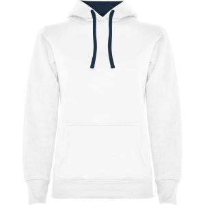 URBAN WOMAN 1068 - Biało-granatowa bluza z nadrukie