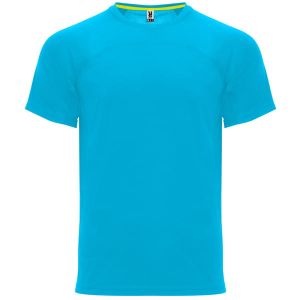 Turkusowa koszulka techniczna ROLY MONACO 6401 - swój napis