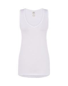 Biały tank top damski JHK TSULMKNWH - z własnym nadrukiem