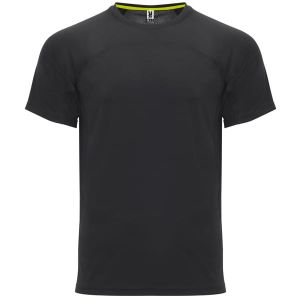 Czarna koszulka techniczna ROLY MONACO 6401 - logotyp firmy