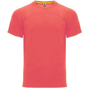Koralowa koszulka techniczna ROLY MONACO 6401 fluorescencyjna