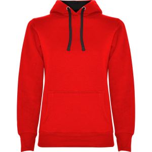 URBAN WOMAN 1068 - Czerwono-Czarna Bluza z Nadrukiem