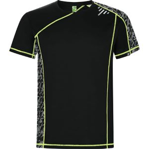 Czarny męski techniczny t-shirt ROLY SOCHI 0426 - reklamowa