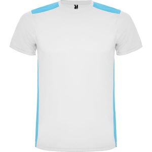 Biała męska koszulka sportowa ROLY DETROIT 6652 - logo firmy