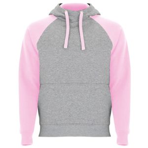 Szaro-jasnoróżowa BADET SU1058- Dziecięca Bluza z Nadrukiem