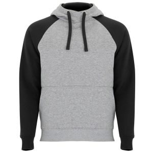 Szaro-czarna BADET SU1058: dziecięca bicolor - bluza z nadrukiem