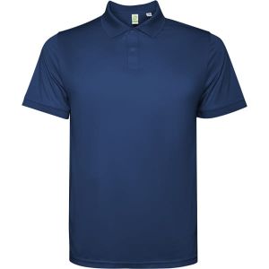 Granatowe męskie techniczne polo ROLY TORMO - z logo klubu