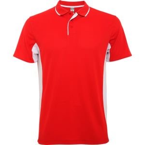 Czerwone męskie techniczne polo ROLY MONTMELO - reklamowe