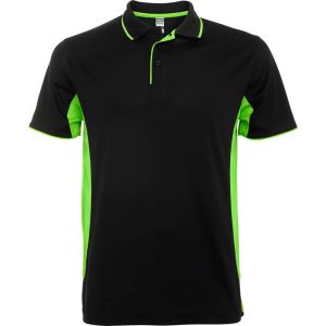 Limonkowe męskie techniczne polo ROLY MONTMELO - swoje logo