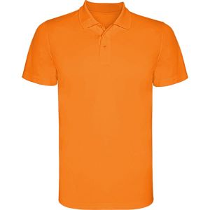Pomarańczowa męska koszulka polo ROLY MONZHA 0404 - z logo