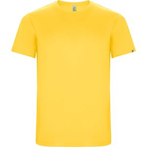 Żółty dziecięcy T-shirt techniczny Roly IMOLA - z napisem