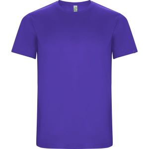 Fioletowy dziecięcy T-shirt techniczny Roly IMOLA - napis