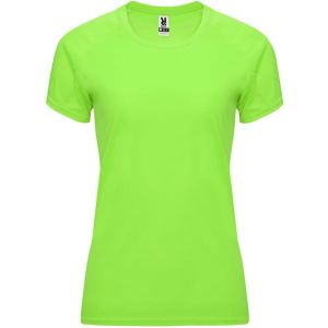 Fluo Zielona Koszulka Sportowa BAHRAIN WOMEN z Nadrukiem