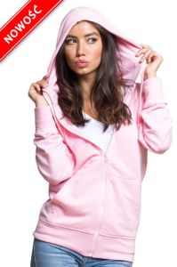 Bluza ze Sznurkiem Ściągającym w Kapturze- JHK SWULHOOD HOODED FULL ZIP- Odzież Damska 