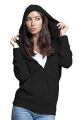 Bluza Damska ze Sznurkiem Ściągającym w Kapturze JHK SWULHOOD HOODED FULL ZIP BLACK
