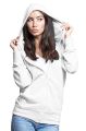 Bluza Damska ze Sznurkiem Ściągającym w Kapturze JHK SWULHOOD HOODED FULL ZIP WHITE