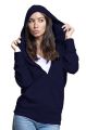 Bluza Damska ze Sznurkiem Ściągającym w Kapturze JHK SWULHOOD HOODED FULL ZIP NAVY