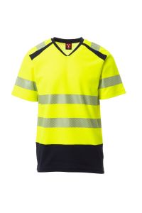 Żółto-Niebieska Koszulka Fluo Payper Way S00538 -Nadruk