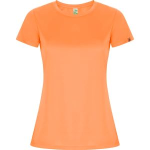 IMOLA WOMAN: Pomarańczowa fluorescencyjna koszulka z logo
