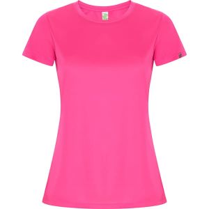 IMOLA WOMAN - Różowa Koszulka Fluorescencyjna z Własnym Nadrukiem