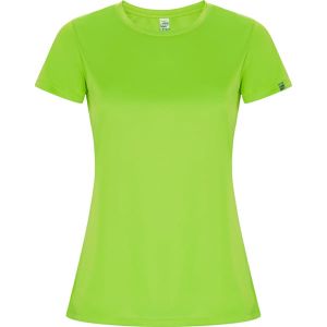 Zielone fluo Koszulka Sportowa IMOLA Woman z Nadrukiem