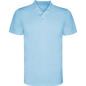 Błękitny dziecięcy T-shirt polo ROLY MONZHA - z własnym logo