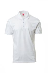 Białe Polo Męskie Payper Amalfi S00550 - Z Nadrukiem
