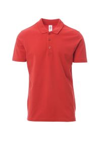 Czerwone Polo Męskie Payper Amalfi S00550 - Z Nadrukiem