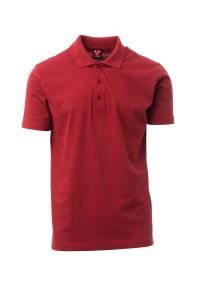Bordowa Koszulka Polo Payper Amalfi S00550 - Nadruk