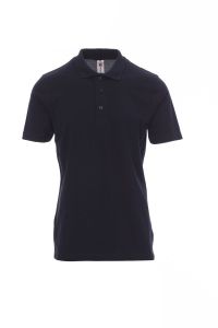 Granatowy T-Shirt Polo Payper Amalfi S00550 - Nadruk