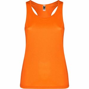 Damski top z Nadrukiem - pomarańczowy fluor SHURA