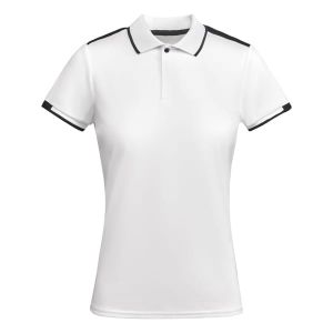 białoczarna TAMIL - Damska polo z Nadrukiem