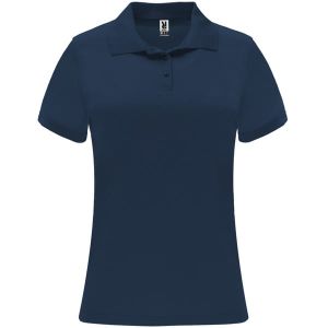granatowa MONZHA - Kobiece polo z Nadrukiem