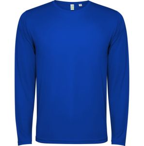 Niebieski dziecięcy longsleeve ROLY ESTORIL L/S - z napisem